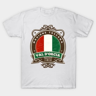 Val d'Orcia ---- Italia Retro Design T-Shirt